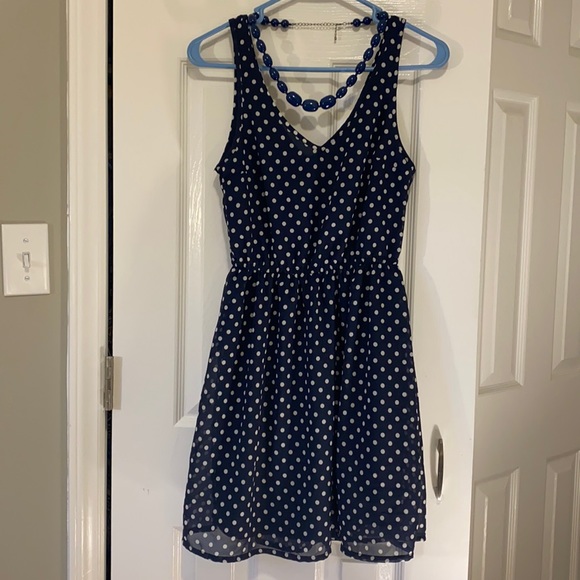 H&M Dresses & Skirts - H&M Navy Polka Dot Sundress size 4
